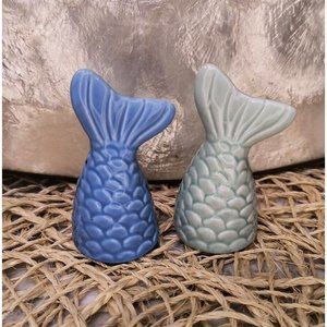 Mermaid Tail Mini Salt And Pepper Shakers, NEW. Ocean, Sea, Nautical